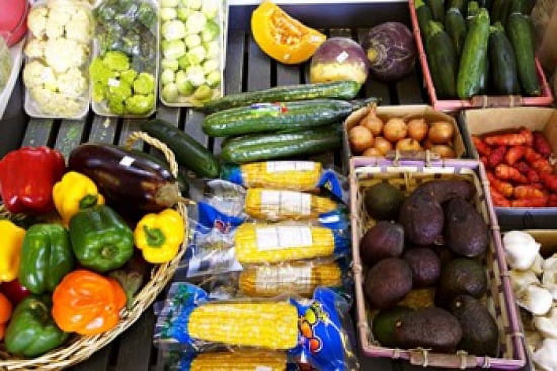 Vegetable Stall Cromwell Central Otago South Island New Zealand Canvas Art - David Wall DanitaDelimont (34 x 23)
