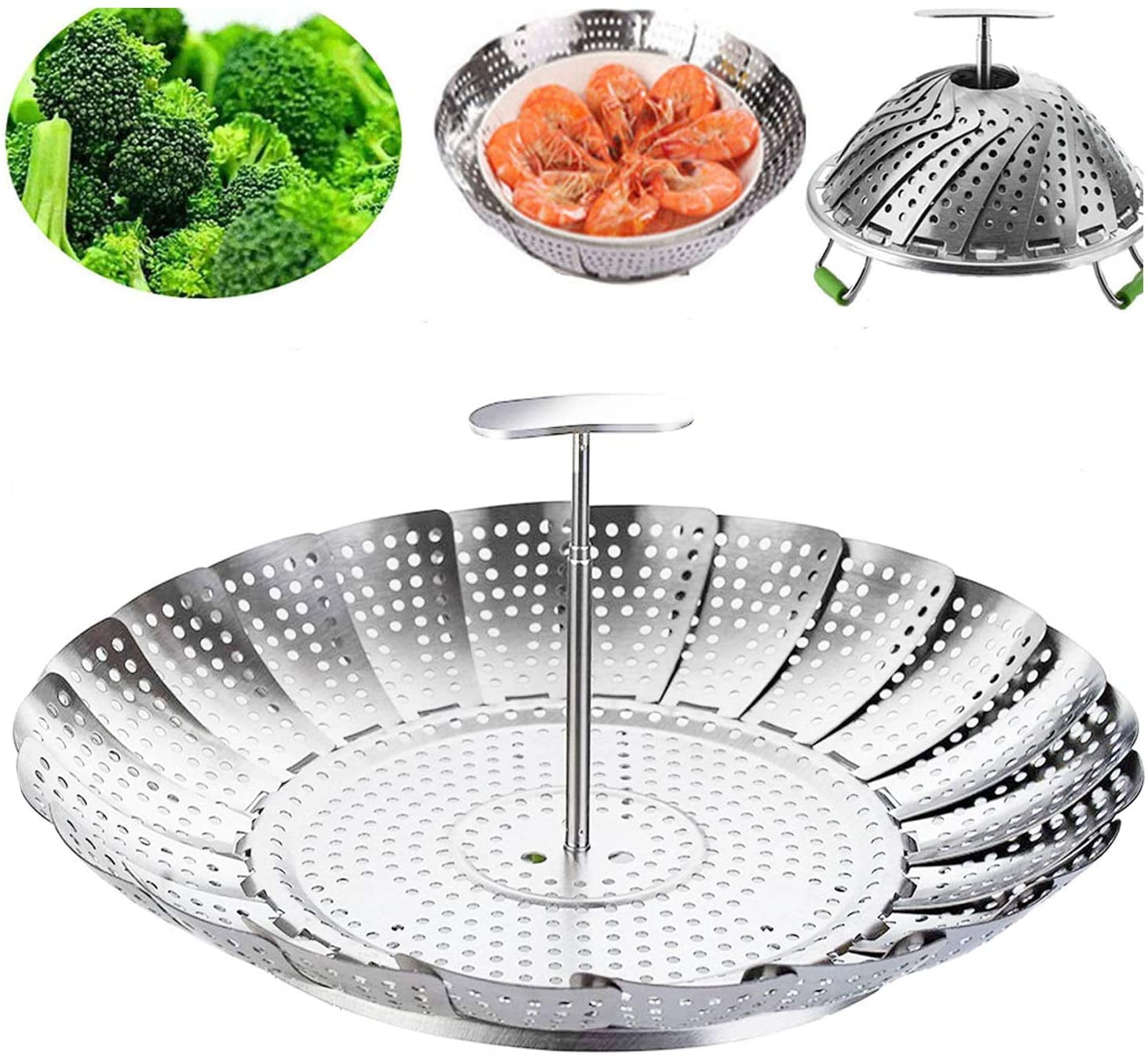 Steamer Basket Stainless Steel Vegetable Steamer for Cooking Basket Folding Steamer  Insert for Veggie Fish Seafood Boiled Cooking - Adjustable Expandable to  fit Various Size Pot (5.1' to 9') - Yahoo Shopping