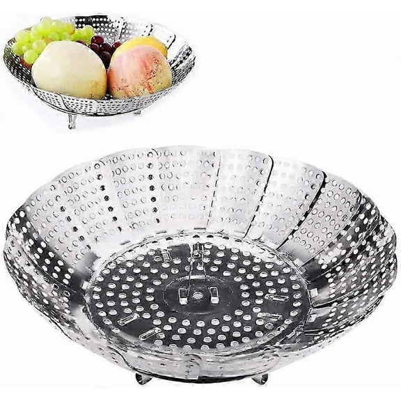 Vegetable Steamer, Stainless Steel Adjustable Folding Steamer s2024121213
