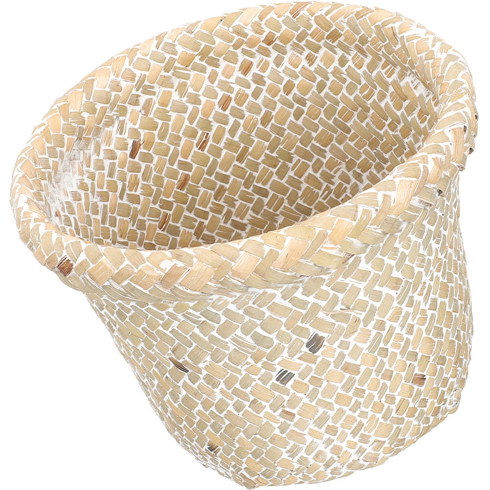 Vegetable Storage Basket Seagrass Baskets Wastebasket Wove Woven