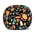 thumbnail image 1 of Vegetable Storage Toy Bag Chair, Silhouette Vegetables on Dark Toned Background Healthy Food Pattern Vegan Theme, Stuffed Animal Organizer Washable Bag, Large Size, Multicolor, by Ambesonne, 1 of 3