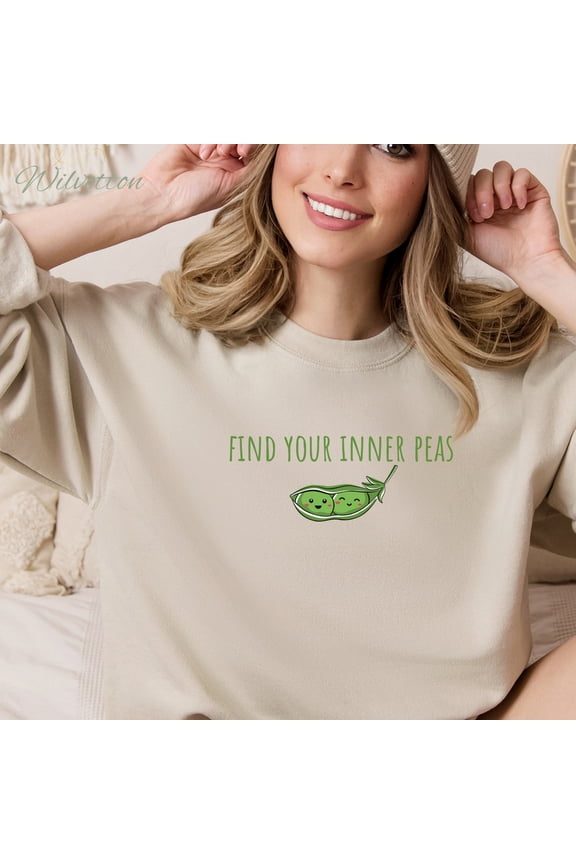 Vegetable Sweatshirt, Inner Peas Shirt, sweatshirt, Food lover shirt, Food Pun, Dad joke, Vegan shirt, workout shirt Sweatshirt All Size S-5XL