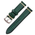 thumbnail image 1 of Vegetable Tanned Leather Watchbands Retro 22mm Green(silver), 1 of 6