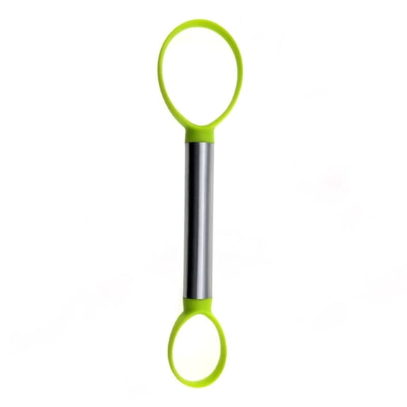 Vegetable Two-Head Stainless Steel Fruit Pulp Separator Size Kitchen Tool for Seamless Slicing and Storing Juices, 25cm, Green