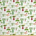 thumbnail image 1 of Ambesonne Vegetable Fabric by the Yard Upholstery, Eating Greens Veggie Love, 5 Yards, Multicolor, 1 of 4