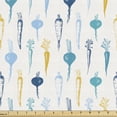 thumbnail image 1 of Ambesonne Vegetable Fabric by the Yard Upholstery, Turnip Carrot Drawings, 1 Yard, White Multicolor, 1 of 5