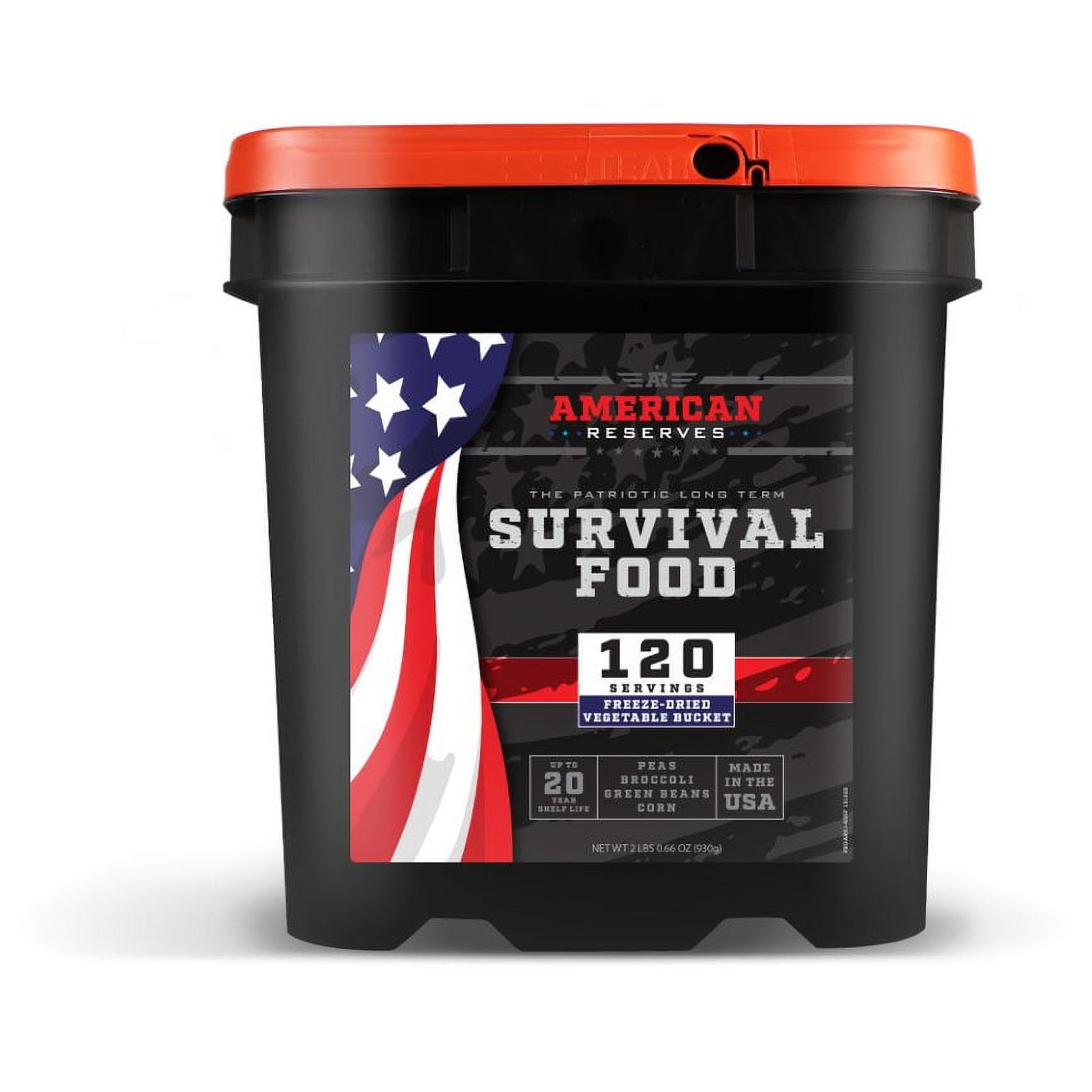 Vegetable Variety Packs Emergency Survival Food Supply Bucket 120