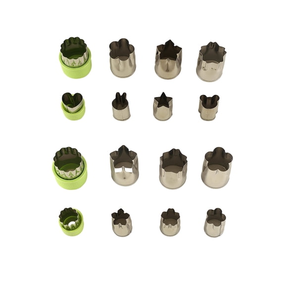 Vegetable cutter shape set mini cookie cutter set fruit biscuit seal mold - combination:mixstyle1;