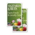 thumbnail image 1 of Vegetables And Fruits (2-PACK) 24" x 36" Vinyl Decals | Sign Insert Peel & Stick Decals Stickers Window Signs, 1 of 2
