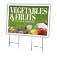 thumbnail image 1 of Vegetables And Fruits 24" X 36" Yard Sign & Stake | Advertise Your Business | Stake Included Double Sided Image | Made in The USA, 1 of 3