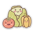 thumbnail image 1 of Vegetables Cabbage Tomato Pepper - 5" Vinyl Sticker - For Car Laptop I-Pad - Waterproof Decal, 1 of 1