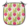 thumbnail image 1 of Vegetables Chair Seating Cushion, Abstract Design Beetroots Pattern with Elements and Crossed Backdrop, Soft Seat Pads for Office with Anti-slip Backing, 16"x16", Multicolor, by Ambesonne, 1 of 5