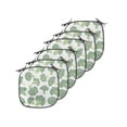 thumbnail image 1 of Vegetables Chair Seating Cushion Set of 6, Continuous Foods Pattern with Sketchy Hatched Broccoli Print, Seat Pads for Office with Anti-slip Backing, 16"x16", Fern Green Pale Green, by Ambesonne, 1 of 7