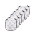 thumbnail image 1 of Vegetables Chair Seating Cushion Set of 6, Monochrome Repeating Simplistic Food Pattern with Sketchy Drawn Beetroots, Seat Pads with Anti-slip Backing, 16"x16", Quartz and White, by Ambesonne, 1 of 7