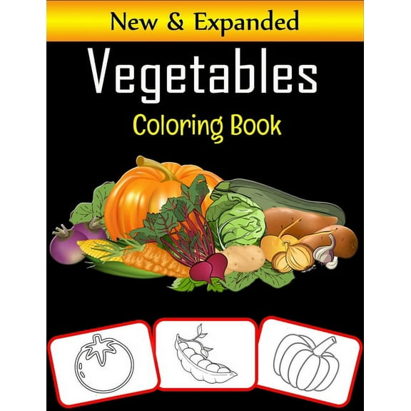 Vegetables Coloring Book: Let's Learn Vegetables Name and Their Color (Premium Quality Vegetables Coloring Book) (Paperback)