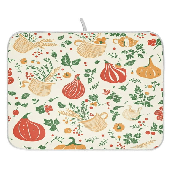 Vegetables Dish Drying Mat for Kitchen, Quick Drying Absorbent Soft Durable 16" x 18"