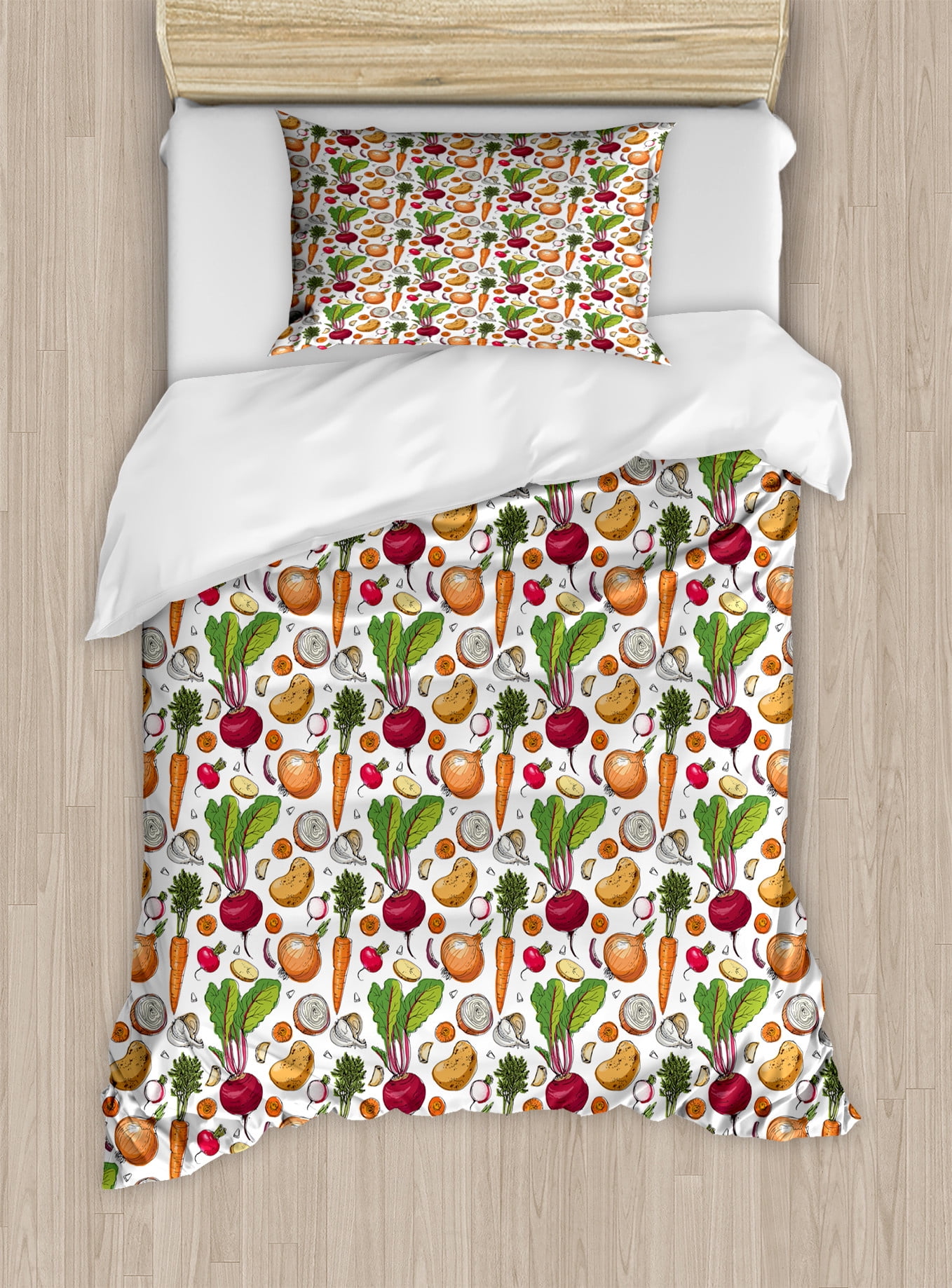 Fastfood Pattern Print Duvet Cover Bedding Set