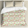 thumbnail image 1 of Vegetables Duvet Cover Set, Food Themed Simple Repetitive Pattern with Pepper Onion Broccoli and Tomatoes, Decorative 3 Piece Bedding Set with 2 Pillow Shams, King Size, Multicolor, by Ambesonne, 1 of 3
