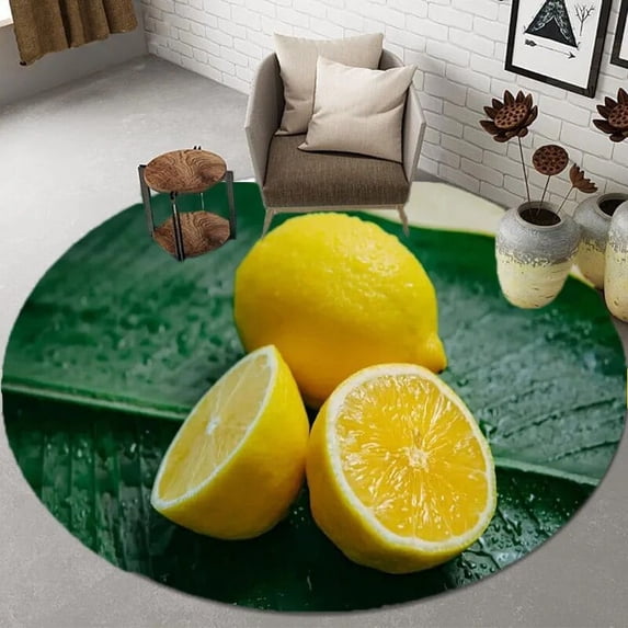 Vegetables Fruit Broccoli 3D Round Carpets Floor Mats Bathroom Mat Home ...
