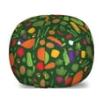 thumbnail image 1 of Vegetables Storage Toy Bag Chair, Simplistic Drawn Organic Healthy Food Pattern Carrot Pepper Potato Corn, Stuffed Animal Organizer Washable Bag, Large Size, Emerald Multicolor, by Ambesonne, 1 of 3