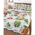 thumbnail image 1 of Vegetables Twin Size Down Alternative Comforter, Lightweight Comforter Quilt Bedding Set with Pillow Shams Watercolor Farmhouse Fruits All Seasons Bed Comforter Duvet Insert 68"x86", 1 of 7