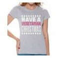 thumbnail image 1 of Vegetarian Christmas Ladies Shirt Holiday Season Tee for Her Merry Xmas 2020 Vegan T-Shirt for Women, 1 of 4