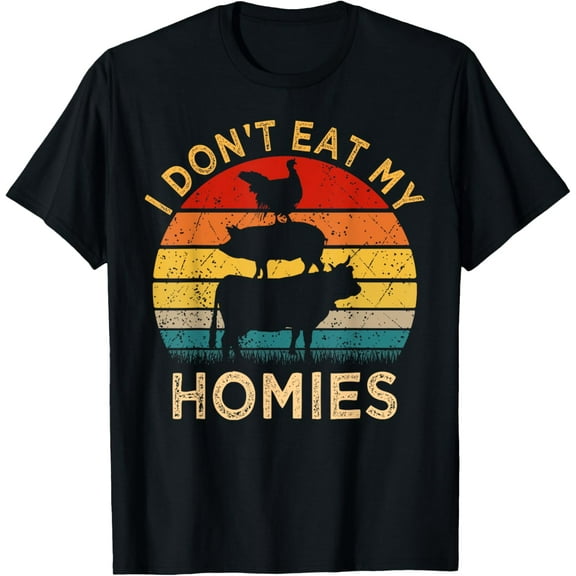 Vegetarian I Don't Eat My Homies | Turkey Day Thanksgiving T-Shirt