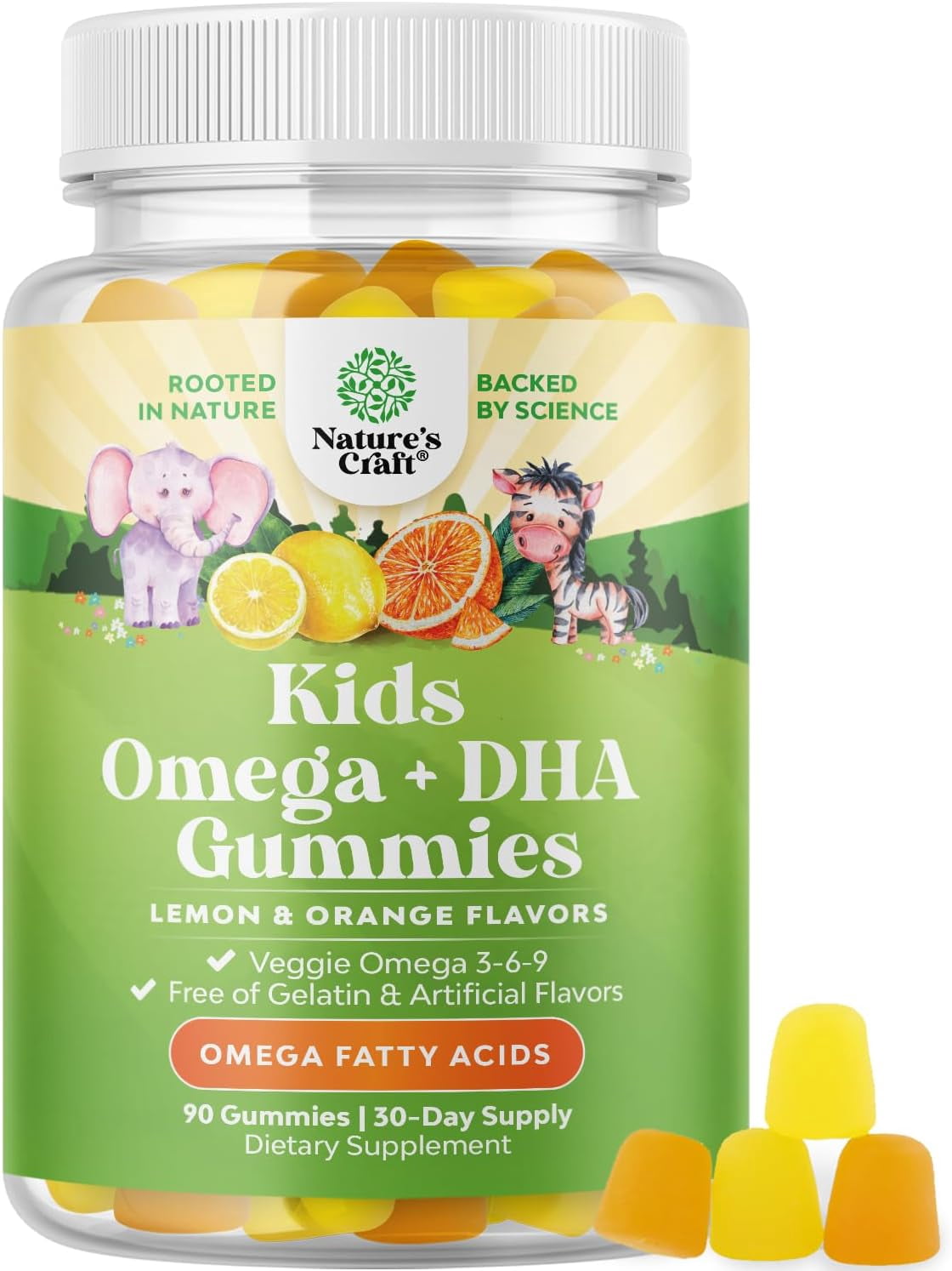 Vegetarian Omega 3 Gummies for Kids – Vision, Immunity & Focus Support