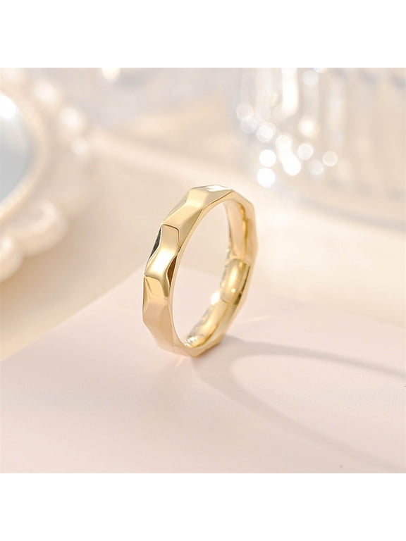 Korean Fashion Vegetarian Steel Ring Batch Floral Hand Jewelry Gold Silver Black