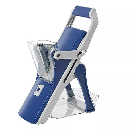 Veggie Chopper Vegetable Cutter, Multifunctional Kitchen Gadgets, French Fry Cutter Onion Chopper Vegetable Slicer Fruit Cutter Dicer, Mandoline Food Slicer For Meal Prep - Blue