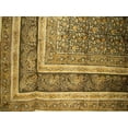 thumbnail image 1 of Veggie Dye Block Print Tapestry Cotton Bedspread 108" x 88" Full-Queen Green, 1 of 2