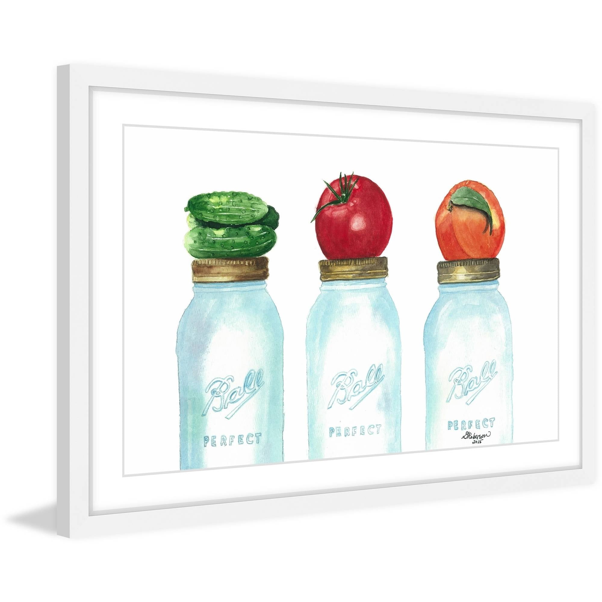 "Veggie Jars" Framed Painting Print