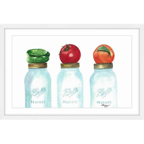 "Veggie Jars" Framed Painting Print
