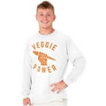 thumbnail image 1 of Veggie Power Cute Vegetarian Fighter Long Sleeve TShirt Men Women Brisco Brands X, 1 of 5