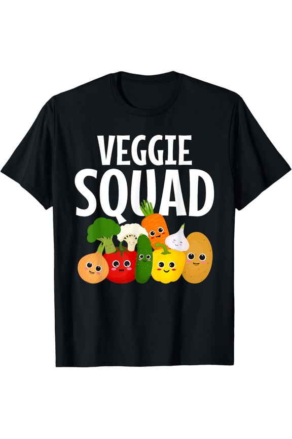 Veggie Squad Shirt | Retro Vegetable Shirt Vegan Vegetarian T-Shirt