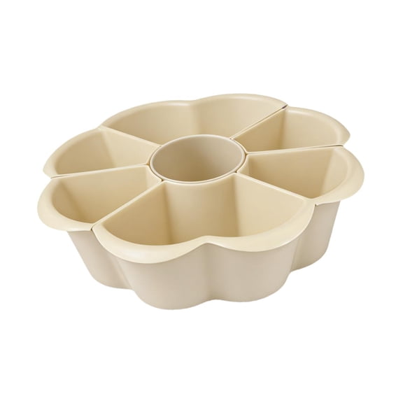 Veggie Tray Divided Serving Tray Vegetable Organizer Round Storage Spacious PP Material for Thanksgiving Parties