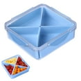 thumbnail image 1 of Veggie Tray, Snack Tray with Lid, Snack Containers, 4 Compartment Snack Box Container, Clear Divided Serving Tray, Square Reusable Veggie Tray with Lid for Fridge, 1 of 7