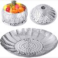 thumbnail image 1 of Veggie Vegetable Steamer Basket, Folding Steaming Basket, Metal Collapsible Stainless Steel Steamer Basket Insert, for Cooking Food, Expandable Fit Various Size Pot, 1 of 11