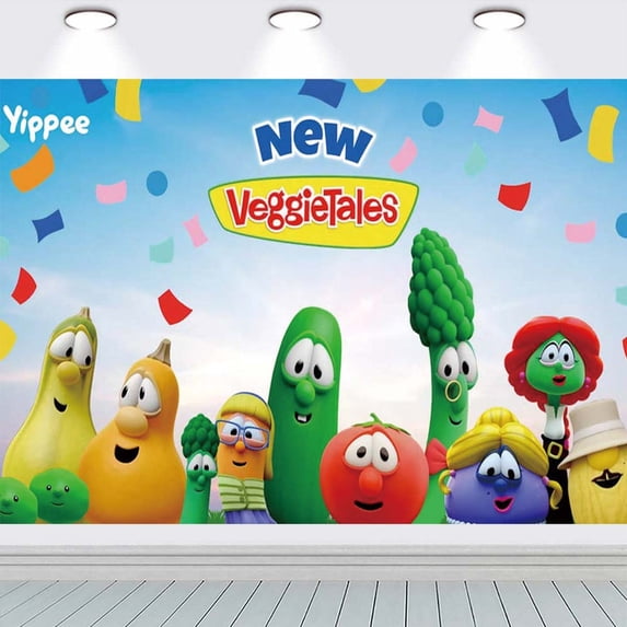 VeggieTales in the House Backdrop Taspestry Banner Party Supplies Background Poster Decor Decorations