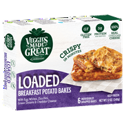 Veggies Made Great Loaded Breakfast Potato Bakes, 12 Ounce, 6 Count Box, (Frozen)