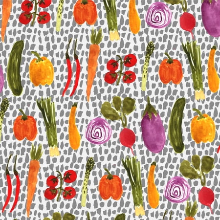 Veggin Veggies Vegetables Pattern Premium Roll Gift Wrap Wrapping Paper