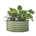 thumbnail image 1 of Vego Garden 17" Tall 42 inch Round Metal Raised Gardening Bed - Olive Green, 1 of 9