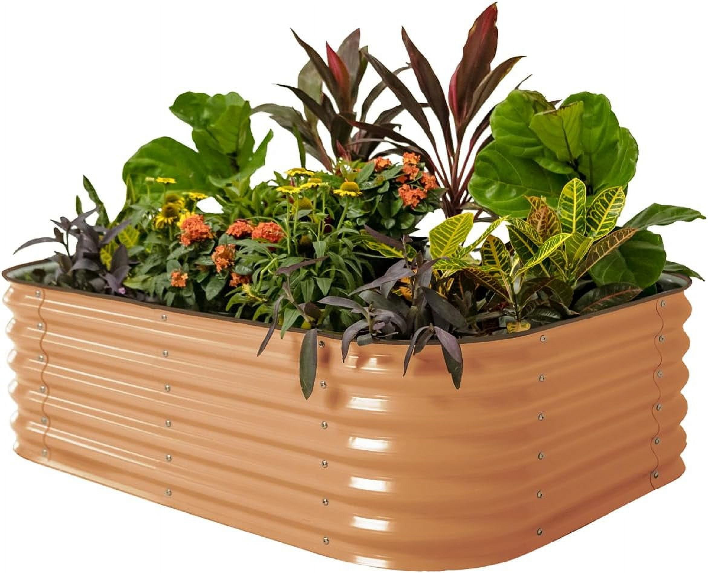 Vego 17" Tall Terra Cotta Metal Modular Raised Garden Bed
