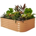 thumbnail image 1 of Vego Garden 17" Tall 6 in 1 Raised Gardening Bed Metal Outdoor Planter for Vegetables Galvanized Flowers Box Terra Cotta, 1 of 10