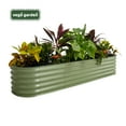 thumbnail image 1 of Vego Garden 17" Tall 8ftx2ft Raised Gardening Bed Metal Outdoor Planter Olive Green, 1 of 8