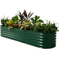 thumbnail image 1 of Vego Garden 17" Tall 9 in 1 Raised Gardening Bed 8ftx2ft Metal Outdoor Planter British Green, 1 of 9