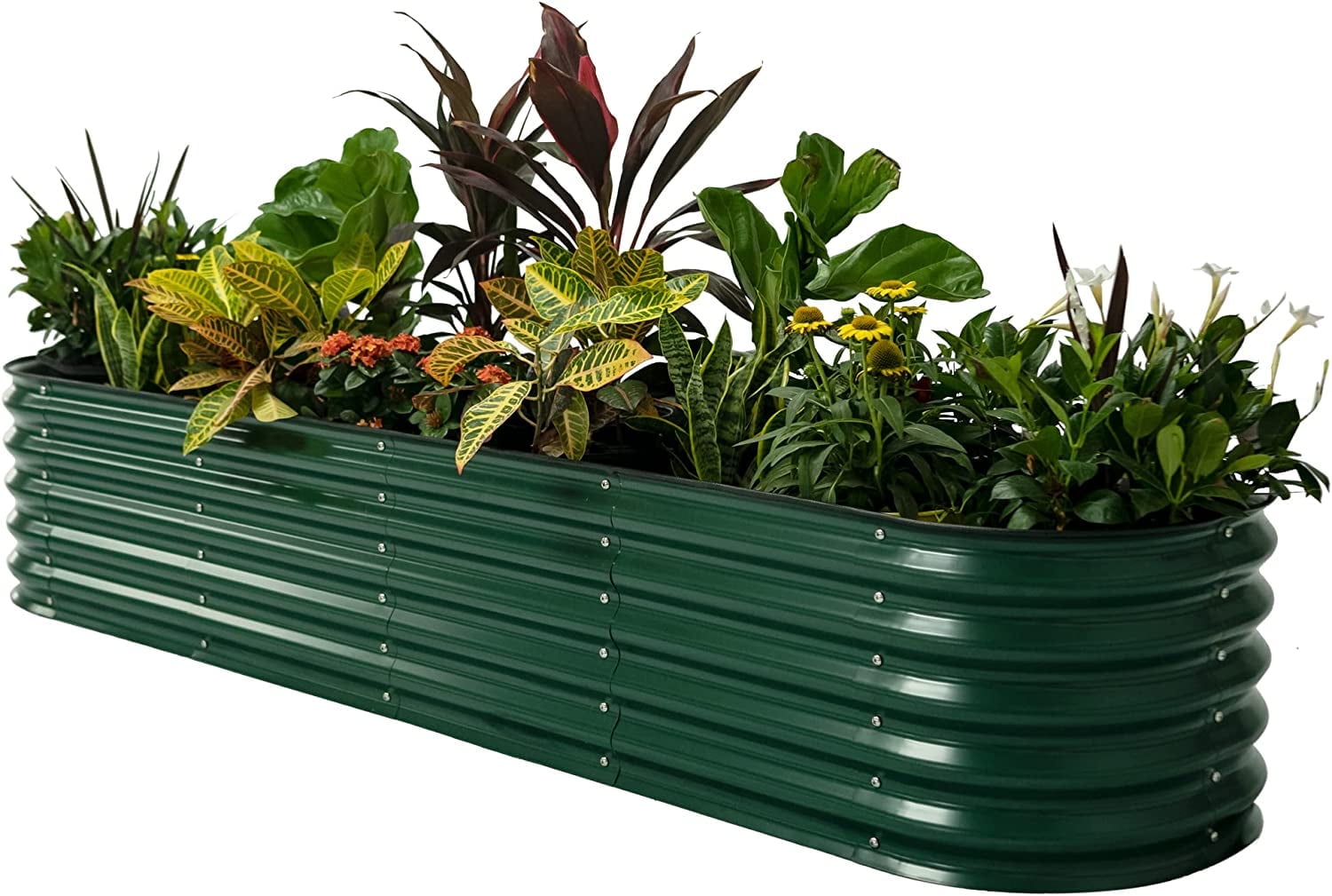 British Green 17" Tall Modular Metal Outdoor Raised Garden Bed