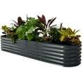 thumbnail image 1 of Vego Garden 17" Tall 9 in 1 Raised Gardening Bed 8ftx2ft Metal Outdoor Planter Modern Gray, 1 of 9