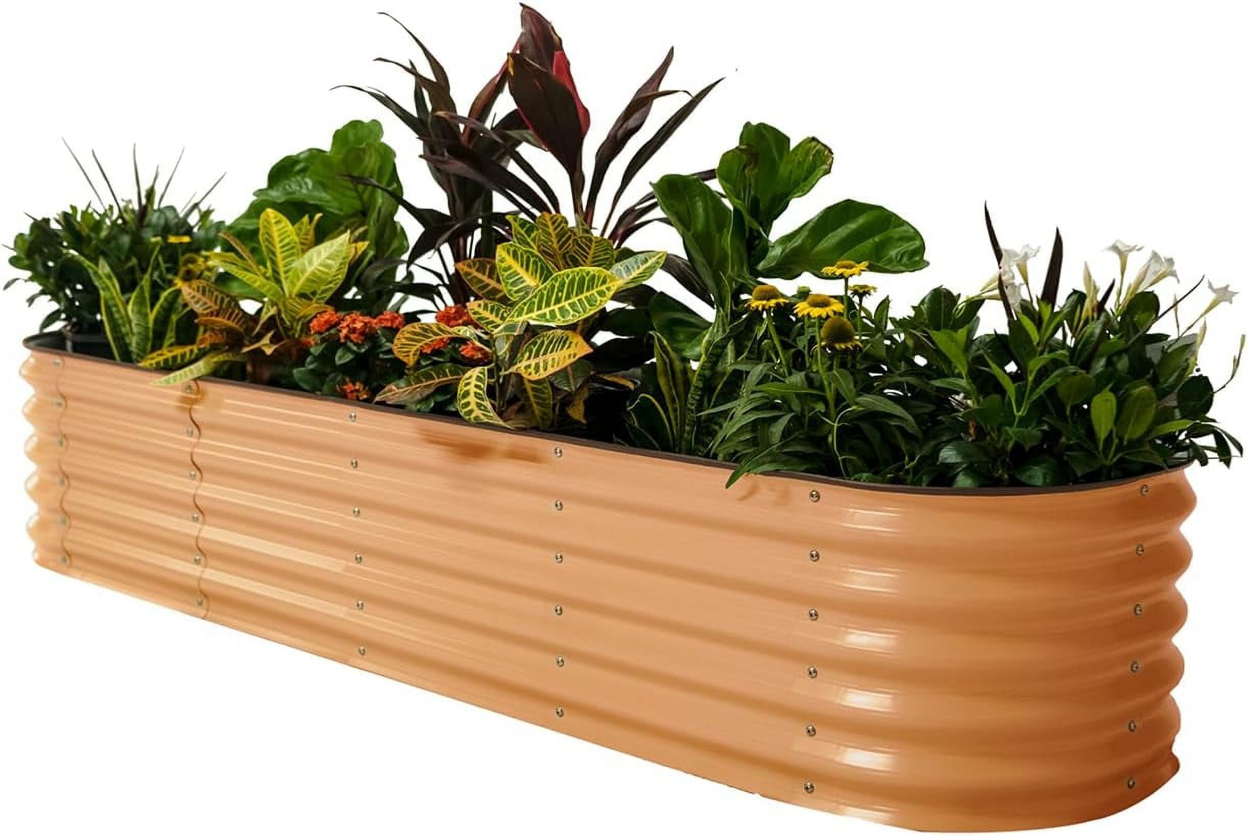"Vego Garden Large 17"" Tall 9-in-1 Elevated Backyard Planter, Long