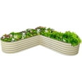 thumbnail image 1 of Vego Garden 17" Tall L-Shape Raised Garden Bed Metal Planter Box for Vegetables Flowers Ground Large Size, 1 of 7